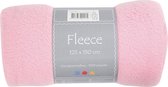 Fleece, L: 125 cm, B: 150 cm, 200 gr, lichtroze, 1 stuk
