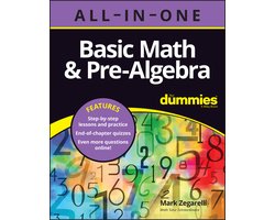 Omslag van Basic Math & Pre-Algebra All-in-One For Dummies (+ Chapter Quizzes Online)