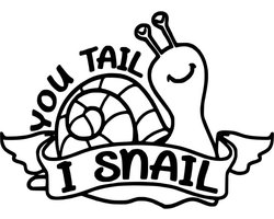 Grappige Auto - Raam sticker You tail I snail - Guote - Spreuk - Funny - Humor