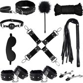 XXL BDSM Bondage Set 11-delig - Sex Toys voor Koppels - Sex Speeltjes - Lingerie Erotisch - Leer - Latex Erotiek - Extreme