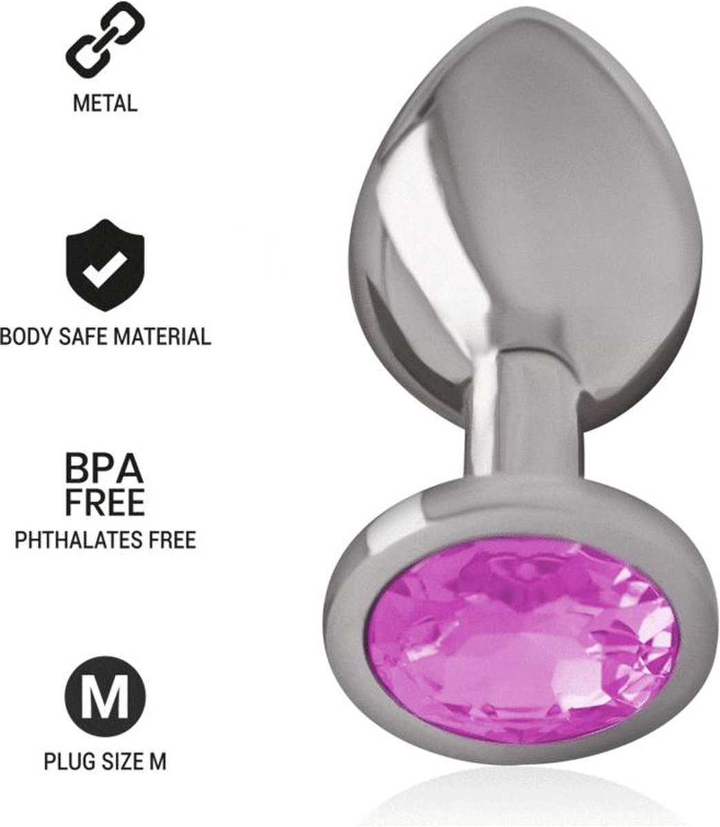 INTENSE ANAL TOYS | Intense - Anal Plug Metal Pink Size M