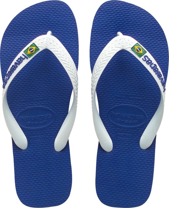 Havaianas Brasil Logo Unisex Slippers - Blauw - Maat 41/42
