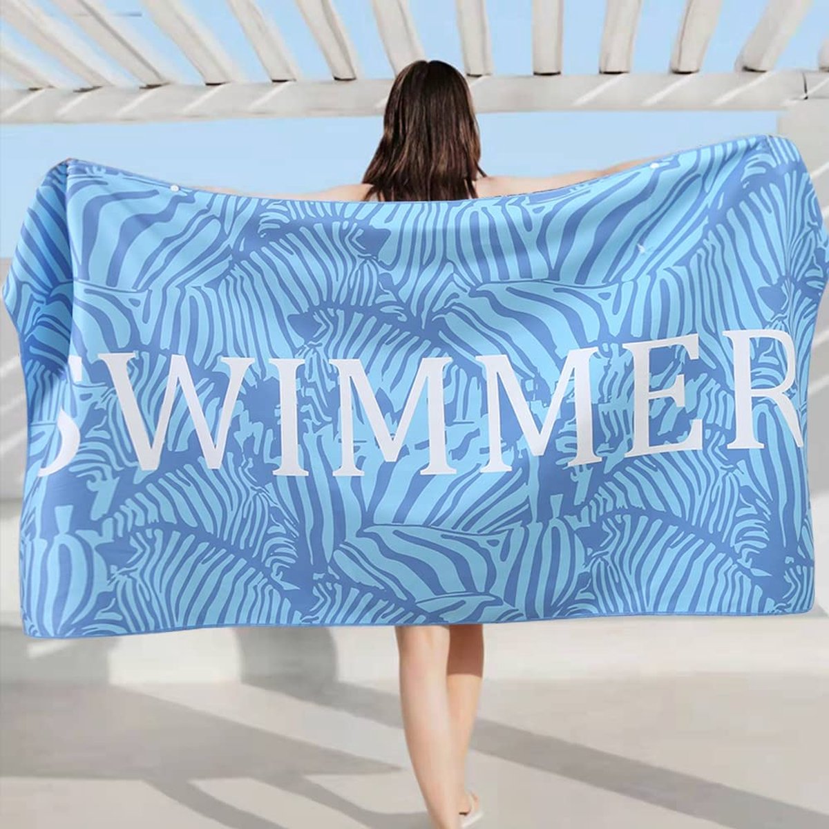 Microvezel handdoeken, zandvrij, sneldrogend en licht strandzeil. Perfect voor op het strand, grote badhanddoek voor op de rijst, strand, sauna, 160 x 80 cm