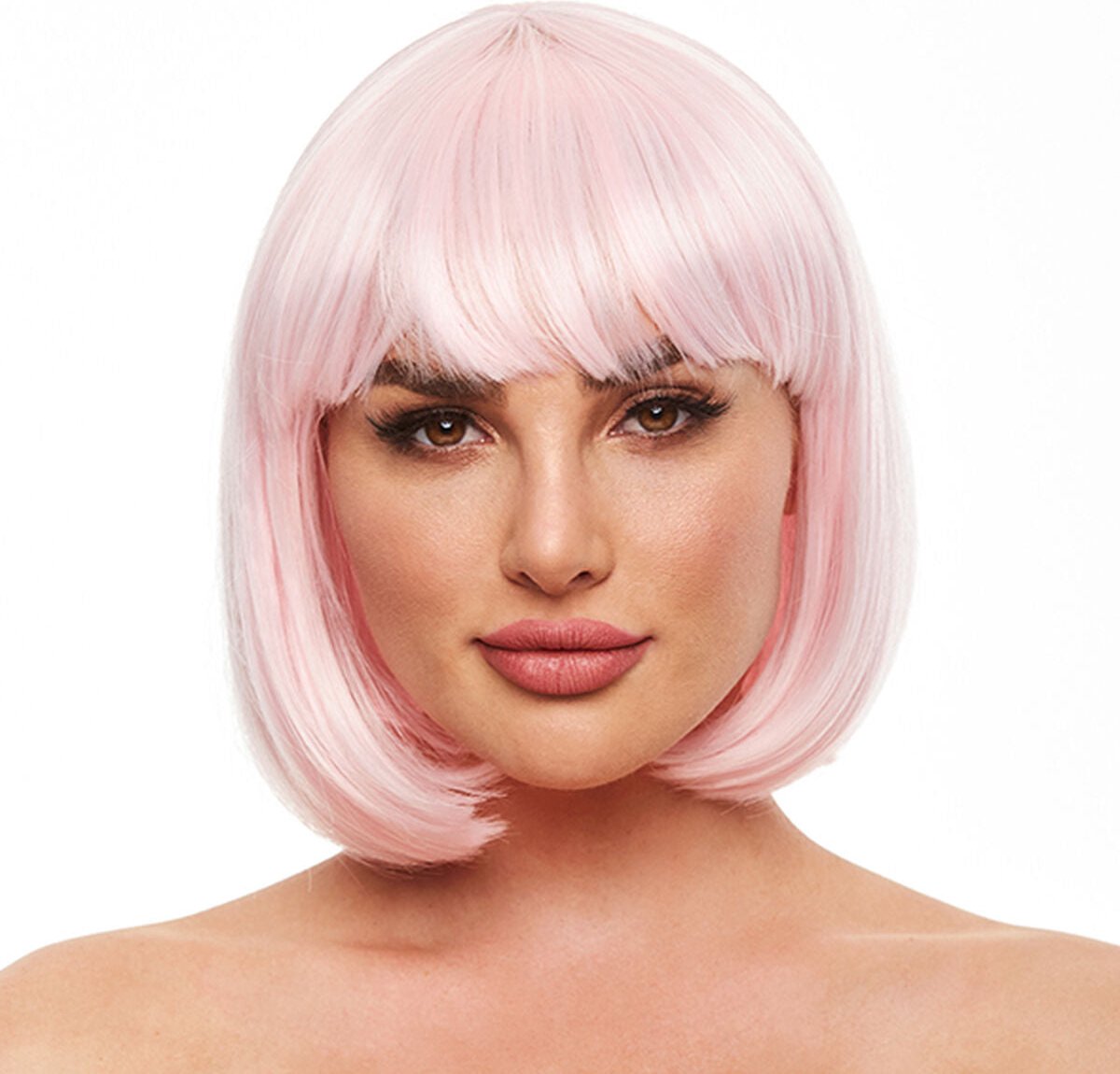 Pleasure Wigs - Pruik Cici Roze Glow in the Dark