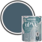 Rust-Oleum Donkerblauw Zijdeglans Verf voor PVC - Blauwdruk 750 ml