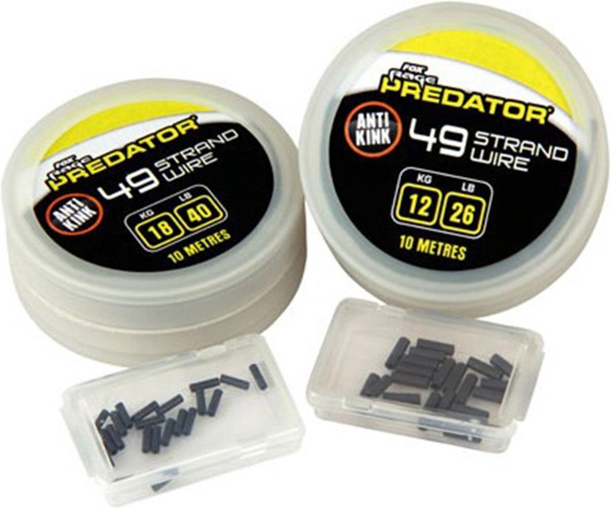 Fox Rage Predator 49 Strand Steel Wire - 26lb - 10m - Incl crimps