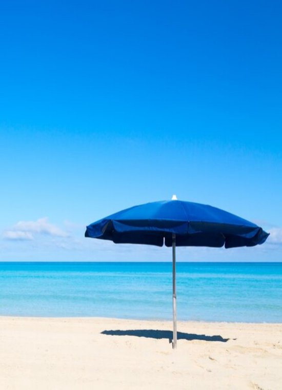 Sombrilla Playa Grande 200 cm | Protección Solar UV50 | Antiviento con Ventana Superior | Tubo de Aluminio Reclinable | 8 Varillas de Fibra Vidrio | Ligera y Resistente | Incluye Bolsa de Transporte
