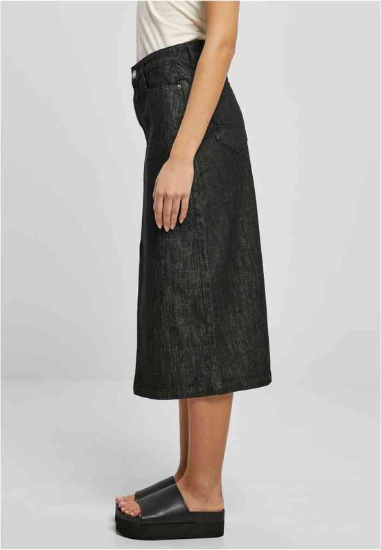 Rok Urban Classics -Taille, 29 pouces- Midi Denim Zwart