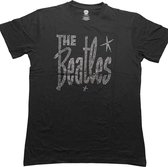 The Beatles - Retro Logo Heren T-shirt - L - Zwart