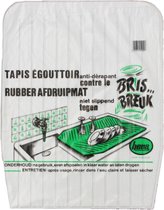 Afdruipmat Rubber - Niet Slippend - Tegen Breuk - Makkelijk in Onderhoud - Wit - 37 x 47 cm