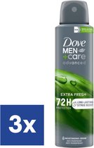 Dove Men Extra Fresh Deo Spray - 3 x 150 ml