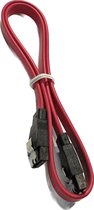High speed sata 3.0 kabel rood met slot 50cm recht sata III