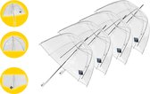 4 stuks Paraplu transparant plastic paraplu's 75 cm - doorzichtige paraplu - trouwparaplu - bruidsparaplu - stijlvol - bruiloft - trouwen - fashionable - trouwparaplu