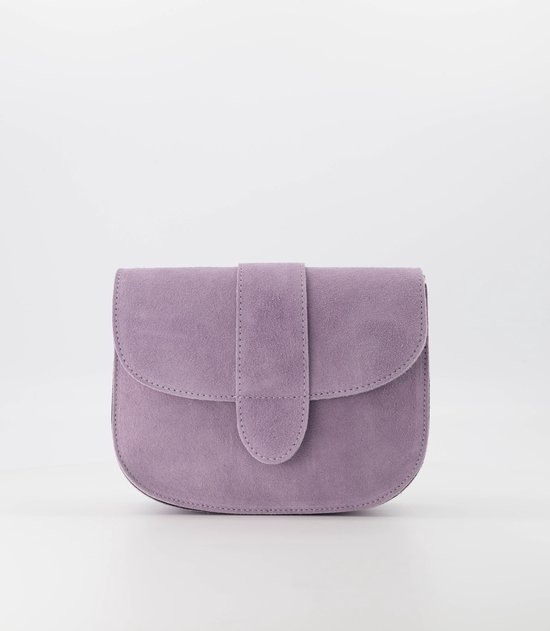 sac violet lilas daim bandouli re couleur bronze bol
