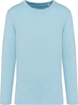 Biologische unisex sweater 'Terry' lange mouwen Washed Sea Water - XL