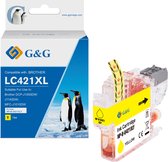G&G Huismerk Inktcartridge LC421XL Alternatief voor Brother LC-421 LC-421XL - geel