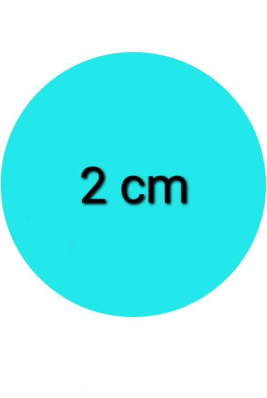 Ronde etiketten stickers "MULTIPLAZA" 20mm TURQUOISE 9 x 60 = 540 stuks labels