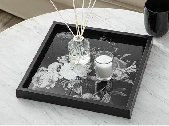 Dienblad-tafel decoratie woonkamer - decoratie voor op tafel -  kaarsenplateau -... | bol.com