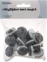Blokker Viltglijders met Nagel - Vloerglijders - Viltdop - 16X24mm