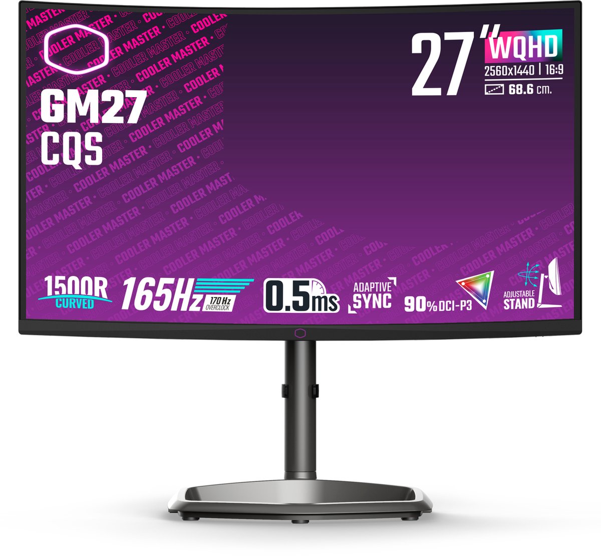 Cooler Master GM27-CQS - WQHD VA Curved 165Hz Gaming Monitor - 27 Inch