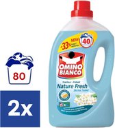 Omino Bianco - Lessive Liquide - Nature Fresh - 2 x 2L (80 Lavages)
