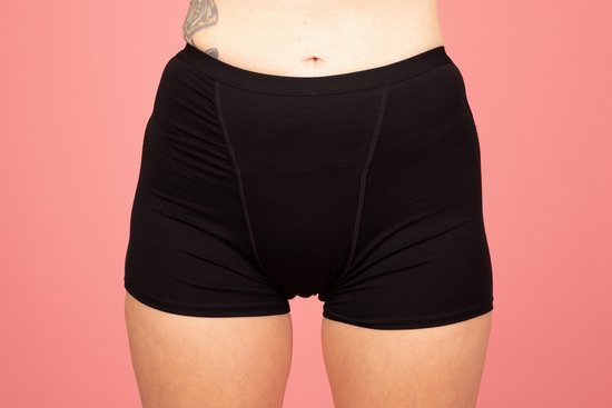 Moi et Marie® - Sous-vêtement menstruel - Boxer de nuit LUNA - Slip super absorption - Zwart - S