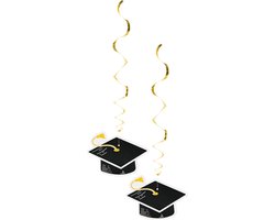 Boland - Boland - Set 2 decoratieswirls Graduation 'Yes! You did it!' - Geen thema - Geen thema - Geslaagd -Feestversiering