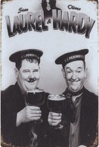 Metalen wandbord Laurel and Hardy - 20 x 30 cm