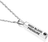 High blood pressure ketting - hoge bloeddruk - SOS ketting - waarschuwingsketting