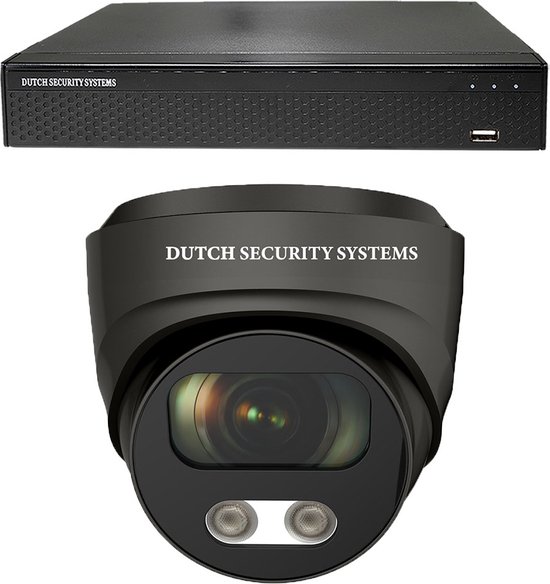 Draadloze beveiligingscamera set - 1x Dome camera - UltraHD 4K - Sony 8MP -  Zwart | bol.com