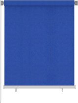 vidaXL - Rolgordijn - voor - buiten - 120x140 - cm - HDPE - blauw