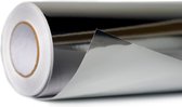 Pro-vinyl Chroom folie - Chroom Zilver - 117 cm x 3 m - PET Chroom Zilver Folie - Polyesterfilm - Plakfolie - Zelfklevend - Licht spiegelend effect - Sticker