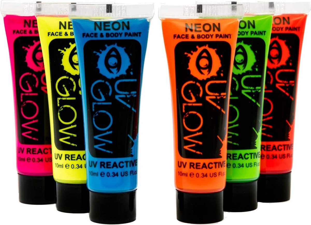 Peinture Fluorescente Corporelle UV Neon Peinture Visage Festival M