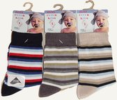Baby / kinder sokjes rayures - 21/23 - jongetje - 90% katoen - naadloos - 12 PAAR - chaussettes socks