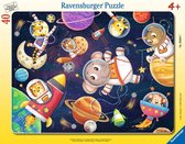 Ravensburger Kinderpuzzel - Dieren Astronauten - 40 stukjes