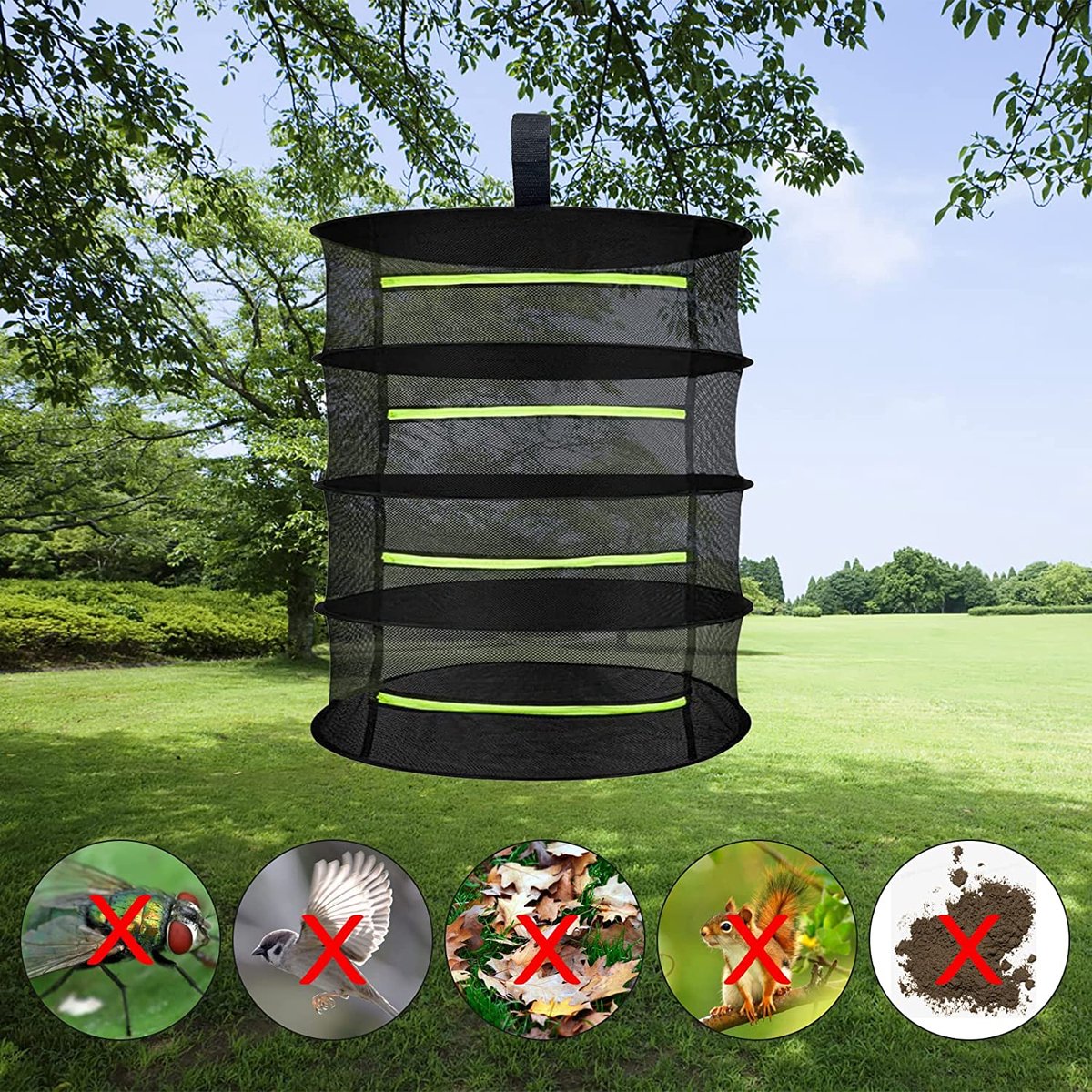 Kruiden / fruit droog net 8 lagen 80x80cm | Netten