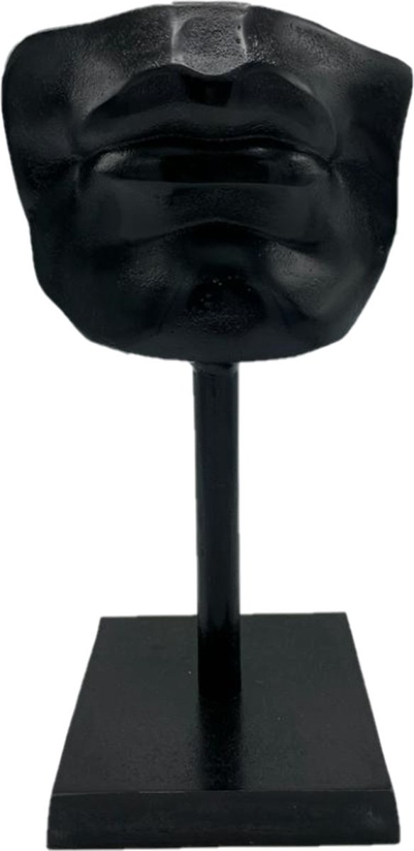 Deco4yourhome® - Deco. Lippen op Standaard - Lips - Zwart - Black