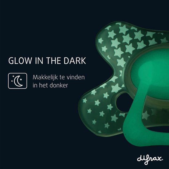 Difrax - Natural Speen - 6+ Maanden - Glow in the Dark - 1 stuk van Difrax — afbeelding 3