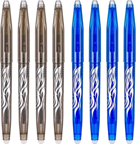 Pencilluxe 8delige pennnenset Frixion uitwisbaar blauw en