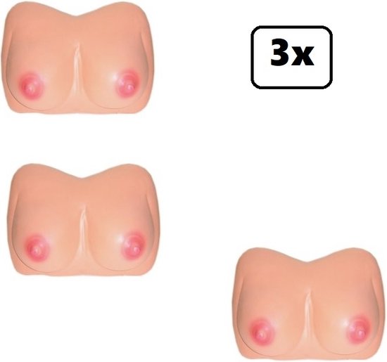 3x Borsten groot foam - Carnaval oktoberfest apres ski Tiroler bier feest tieten borsten party cup