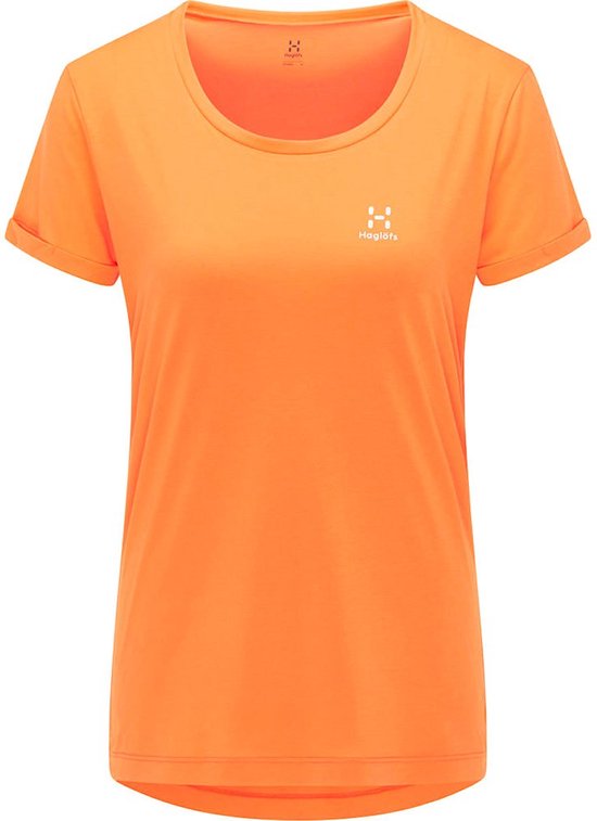 HAGLOFS Ridge Hike Korte Mouwen T-Shirt Dames - Flame Orange - XXL