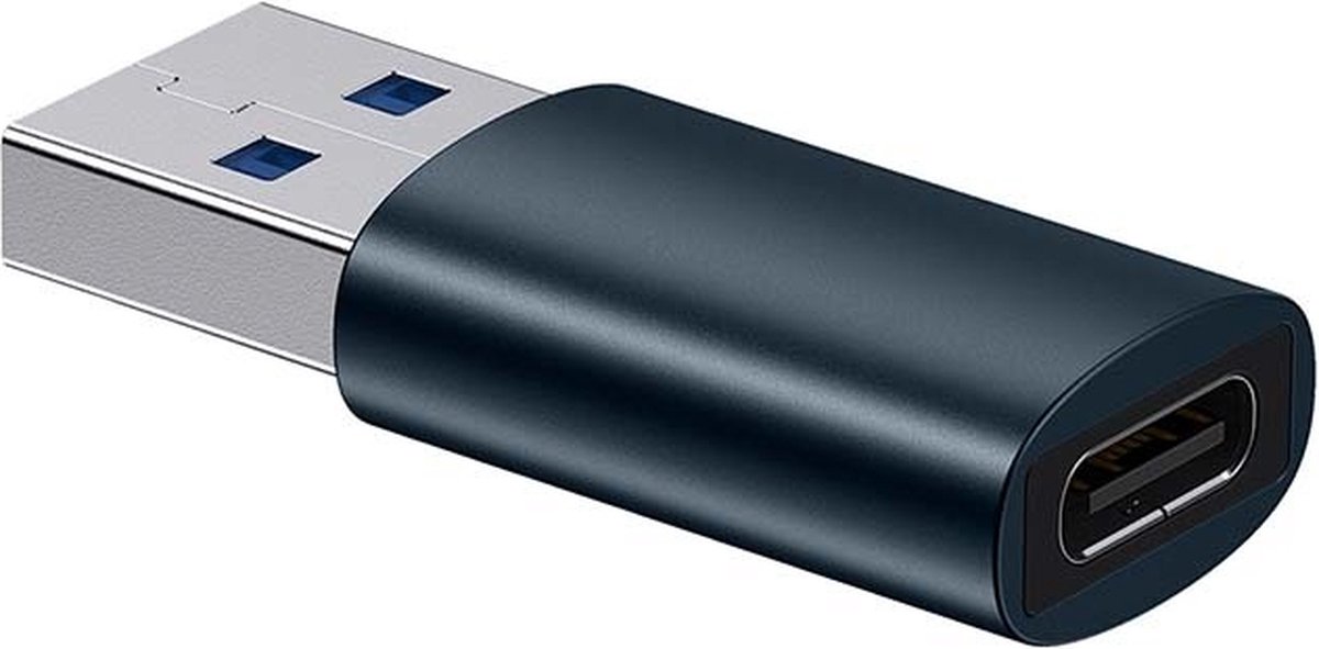 Baseus - Ingenuity - Series Mini-adapter USB 3.1 OTG naar USB Type C blauw - (ZJJQ000103)