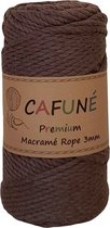 Cafuné Premium Corde Macramé - 3 mm - Brun Rouille - Triple Twist - 65m - 250gr. - Coton recyclé