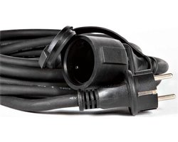 Rubber verlengkabel zwart - 40 meter - NL & BE