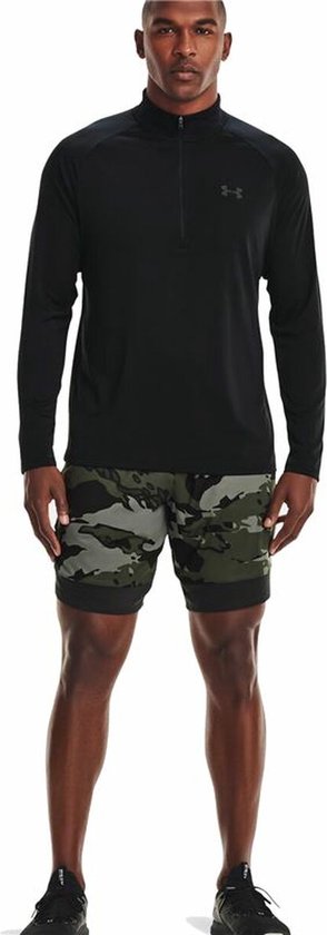 Under Armour UA Tech 2.0 1/2 Zip-BLK Heren Sporttrui - Zwart - Charcoal