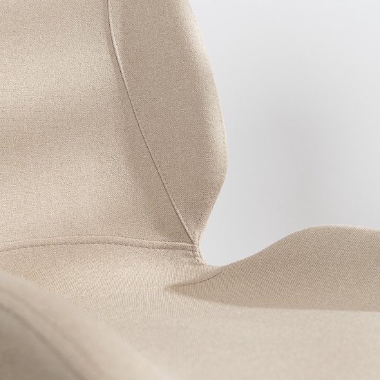Bronx71® Tabouret de bar scandinave Jena taupe tissu recyclé 69 cm