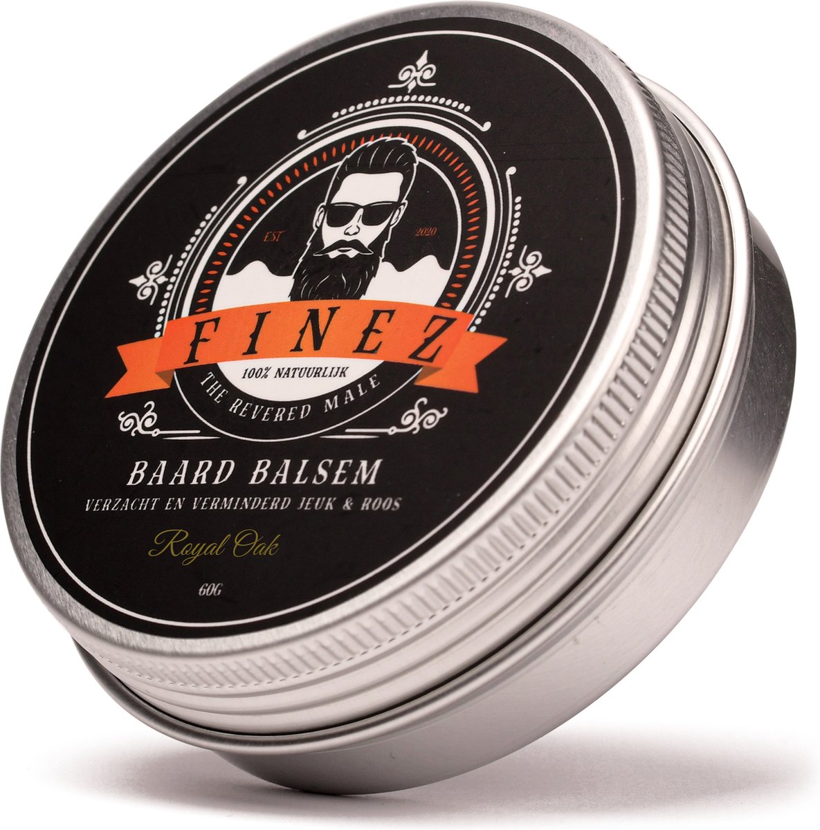 Finez Royal Oak - Baardbalsem - Beard Balm met Bijenwas, Sheaboter & Kokosnootolie - 60 gram - Baardverzorging & styling - Sandelhout Geur op Prijzenvolger.com