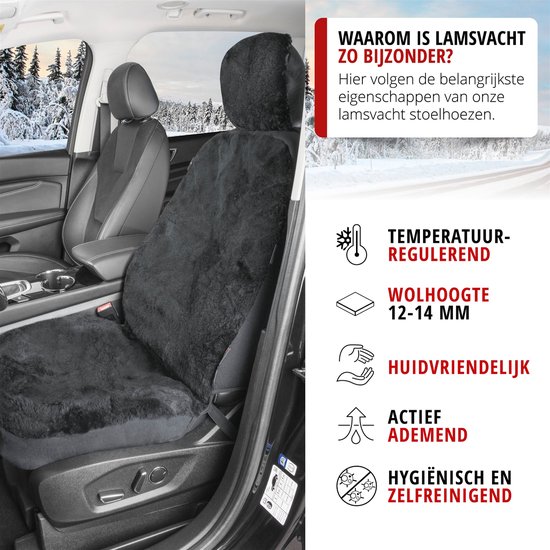 13412 WALSER Portland Autostoelhoes zwart/grijs, Polyester, Voor 13412 WALSER Portland Autostoelhoes zwart/grijs, Polyester, Voor