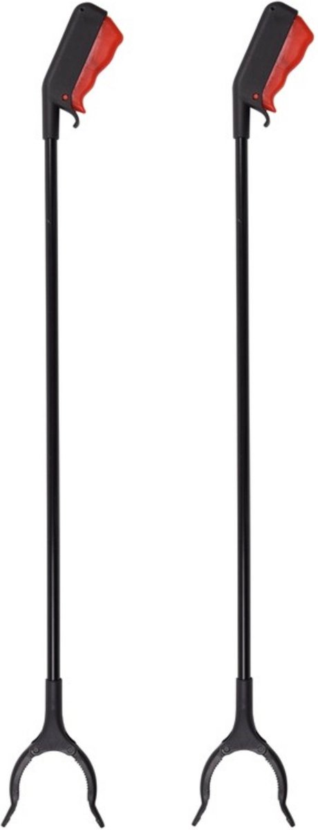 Goedkoopste Afvalgrijper - 2x - grijphulp - 80 cm - multifunctioneel - draaibare kop - kunststof - grijptang