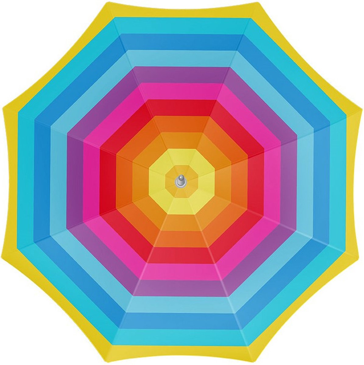 Parasol - regenboog - gestreept - D200 cm - UV-bescherming - incl. draagtas